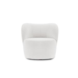 Fauteuil en bouclé beige