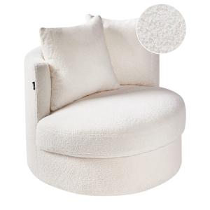Fauteuil en bouclé blanc H61
