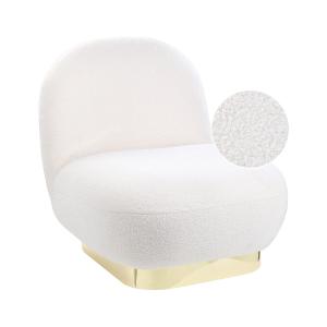 Fauteuil en bouclé blanc H76