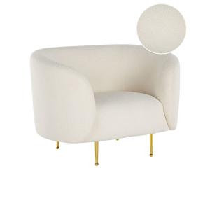 Fauteuil en bouclé blanc H79