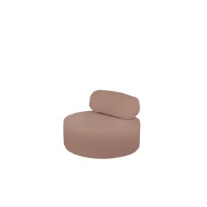 Fauteuil en bouclé rond couleur rose 105x50cm