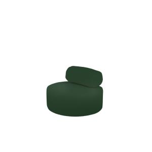 Fauteuil en bouclé rond couleur vert 105x50cm