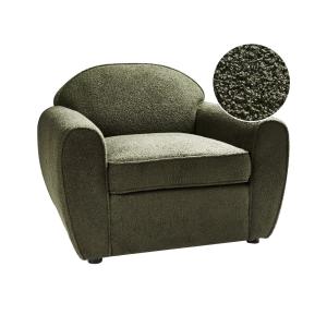 Fauteuil en bouclé vert H73