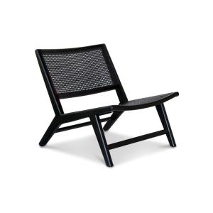 Fauteuil en cannage noir