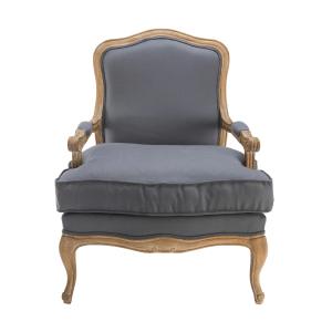 Fauteuil en chêne massif et tissu L74 cm