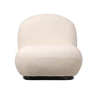 Fauteuil en coton bouclé blanc