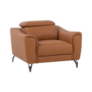 Fauteuil en cuir marron H94