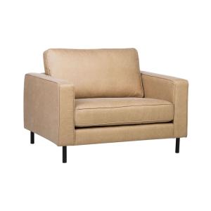 Fauteuil en cuir pu beige H87