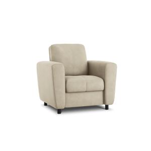 Fauteuil en cuir véritable gris clair