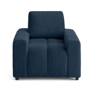 Fauteuil en fausse fourrure bleu