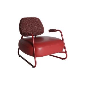 Fauteuil en fer rouge mate 87x77x79 cm