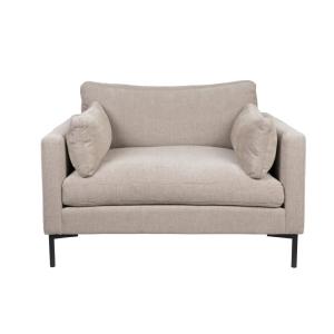 Fauteuil en microfibres beige confortable