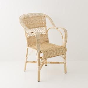 Fauteuil en osier blanc