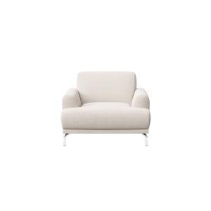 Fauteuil en polyester beige