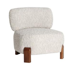 Fauteuil en polyester beige  en 75x72x72 cm