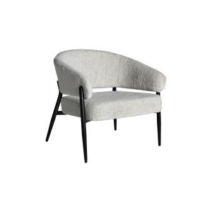 Fauteuil en polyester blanc cassé  62x75x72 cm