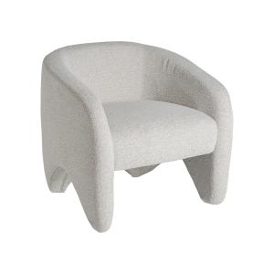 Fauteuil en polyester blanc cassé 76x76x76 cm