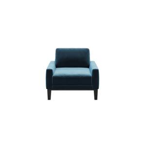 Fauteuil en polyester bleu marine foncé