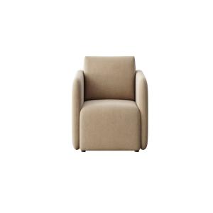 Fauteuil en polyester camel