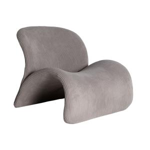 Fauteuil en polyester gris 90x77x69 cm