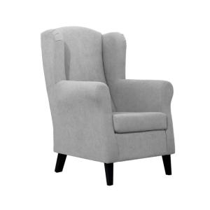Fauteuil en polyester gris clair 110x75x80cm
