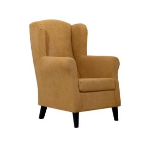 Fauteuil en polyester jaune 110x75x80cm