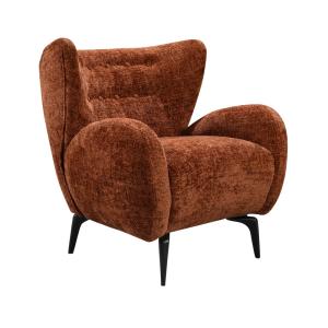 Fauteuil en polyester marron  82x85x86 cm
