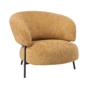 Fauteuil en polyester ocre 85x80x72 cm