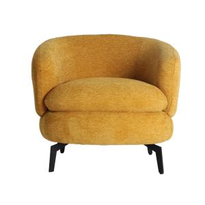 Fauteuil en polyester ocre  en 82x78x71 cm