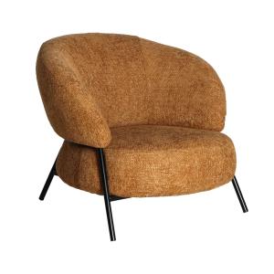 Fauteuil en polyester ocre  en 85x80x72 cm