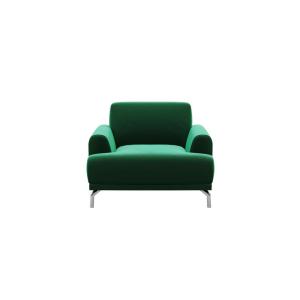 Fauteuil en polyester vert foncé