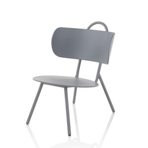 Fauteuil en polypropylène gris