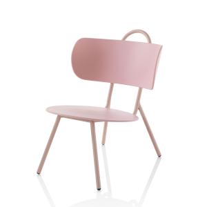 Fauteuil en polypropylène rose