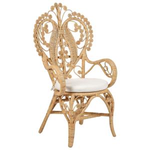 Fauteuil en rotin beige H114