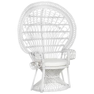 Fauteuil en rotin blanc H150