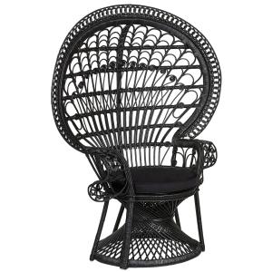 Fauteuil en rotin noir H150