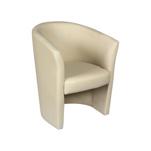 Fauteuil en similcuir beige 64x63 cm