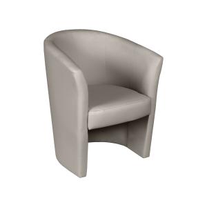 Fauteuil en similcuir gris 64x63 cm