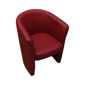 Fauteuil en similcuir rouge 75x63 cm