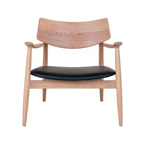 Fauteuil en simili bois / noir
