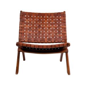 Fauteuil en simili marron