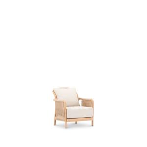 Fauteuil en teck et rotin