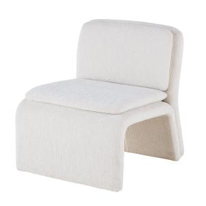Fauteuil en textile embossé blanc