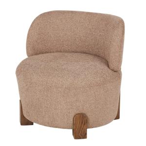 Fauteuil en textile tramé poivre