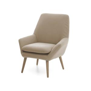 Fauteuil en tissu beige 80x70h95 cm