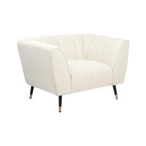 Fauteuil en tissu beige H73