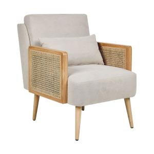 Fauteuil en tissu beige H80