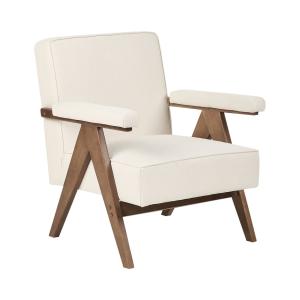 Fauteuil en tissu beige H81