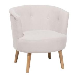 Fauteuil en tissu blanc H74