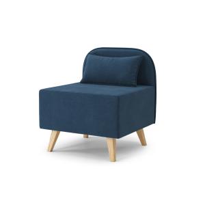 Fauteuil en tissu bleu